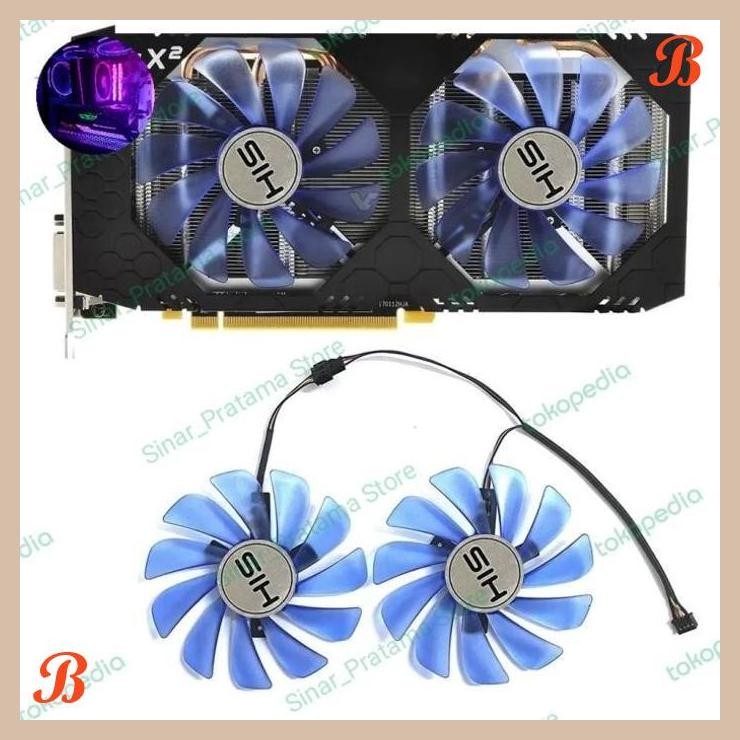 [SRP] Fan Vga 95mm 4pin HIS IceQ X2 Turbo ORIGINAL Logo RX 590 580