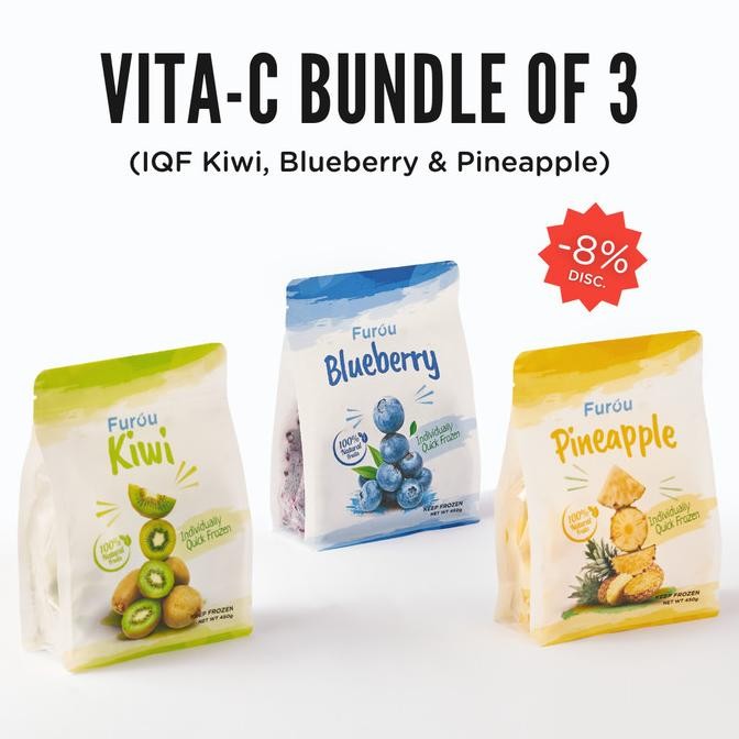

Murah Frozen Fruits (Iqf) | Vita-C Bundle Of 3 | 1350 Gram Total