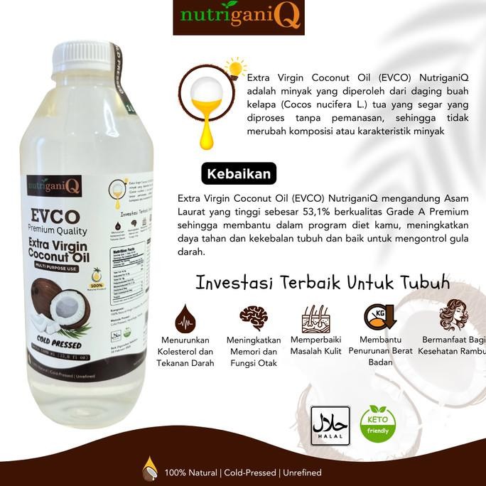 

Grosir Extra Virgin Coconut Oil Nutriganiq Grade A Premium Cold Pressed