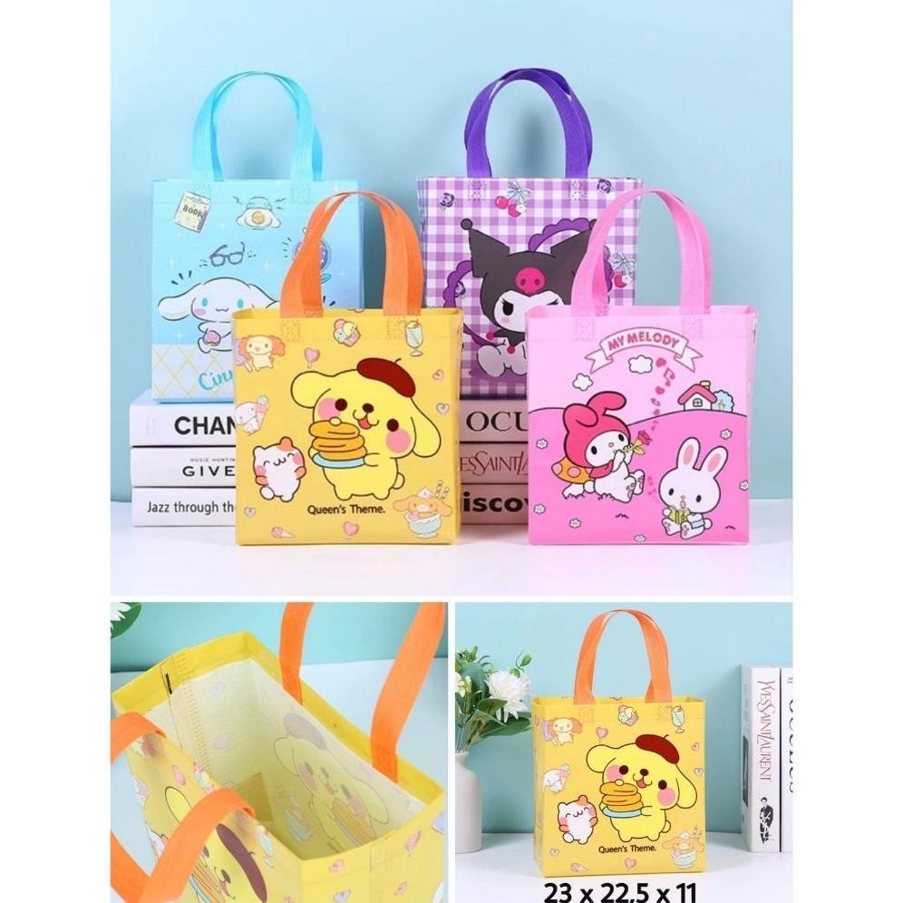 tu-67 Promo ( AJ )GOODIE BAG TAS SOUVENIR KADO ULANG TAHUN ANAK MOTIF SANRIO CINNAMOROLL KUROMI MELO