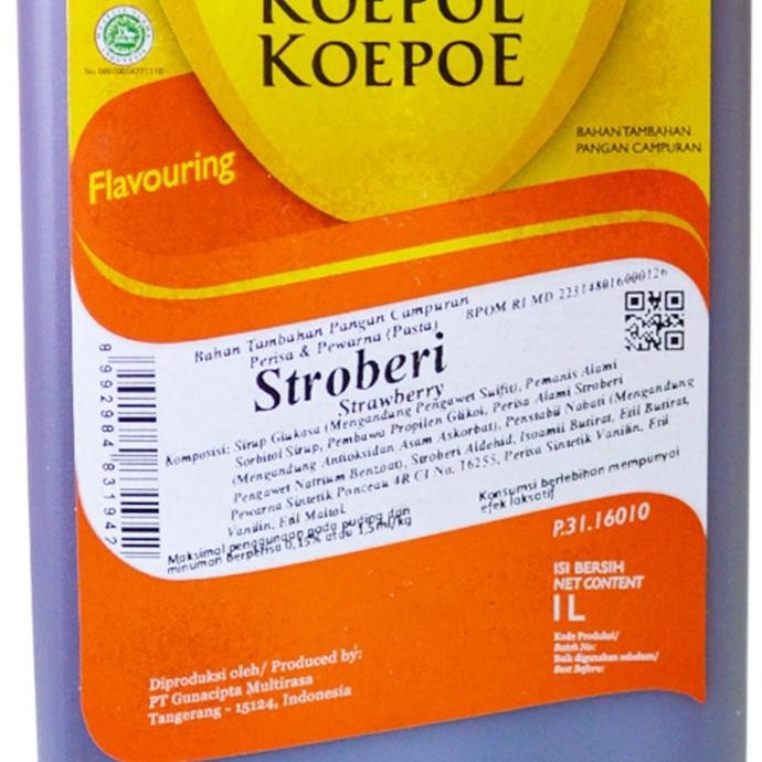 

Grosir Pasta Stroberi 1L Kupu Koepoe Perisa Strawberry 1 Liter