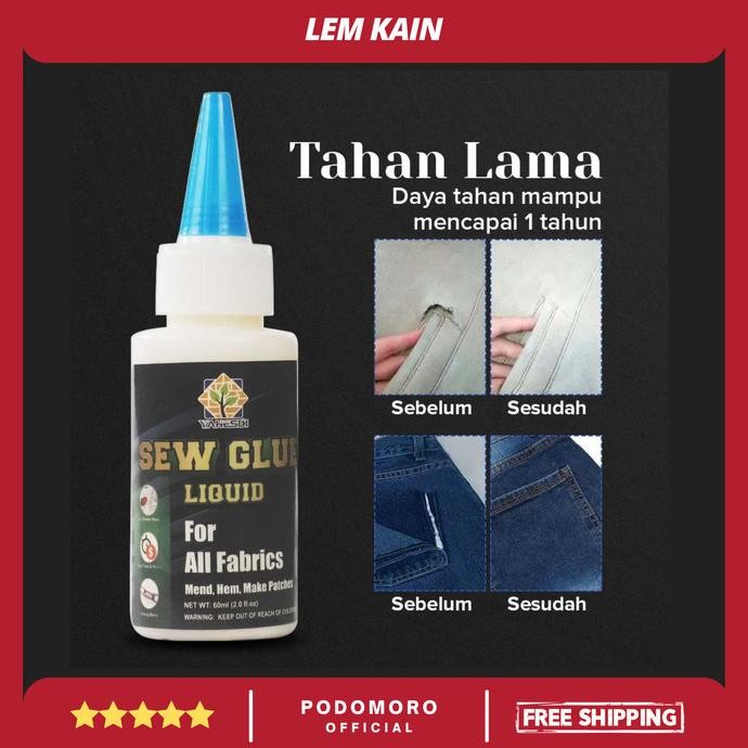 

Promo Cairan Liquid Lem Perekat Khusus Kain Kulit Sew Glue 60ml 255 COD