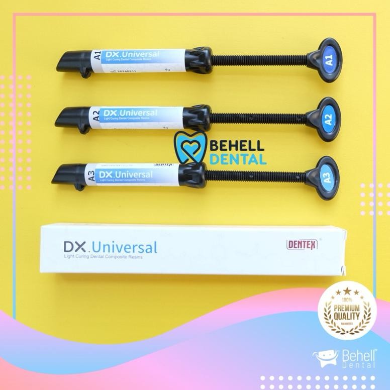 CHRIS COMPOSITE DENTEX UNIVERSAL  DX A1 A2 A3 A3.5 - DENTAL BAHAN DIRECT VENEER VENEERS GIGI KELINCI