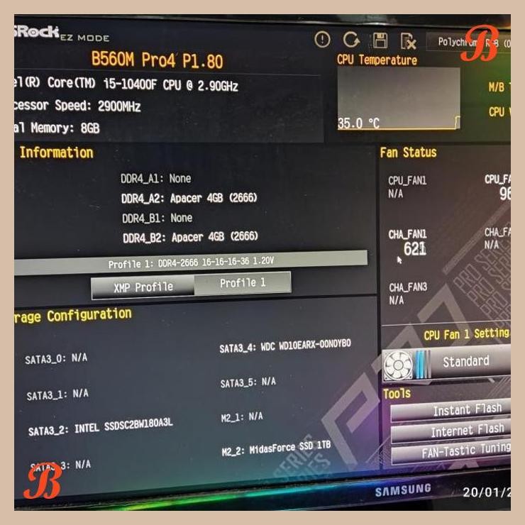 [SRP] Ram ddr4 8gb 2666 mhz 4x2 dual chanel Apacer Panther GOLD