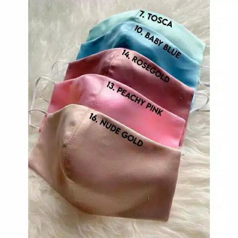 fg-7 iQ45 MASKER POLOS 3PLY/ MASKER SATIN VELVET Original Termurah