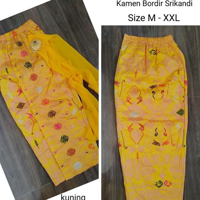 KAMEN SONGKET BORDIR KATUN SRIKANDI STRAIT BORDIR KAMEN/ ROK BALI UNTUK BERKEBAYA