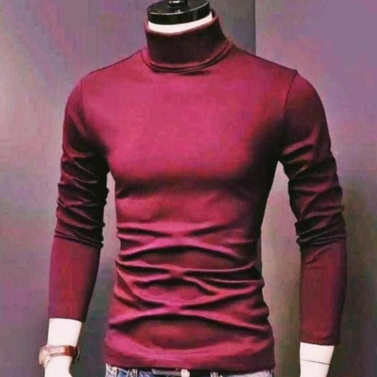 Sweater Baju Rajut Pria Turtleneck Lengan Panjang Longsleeve Distro Korea