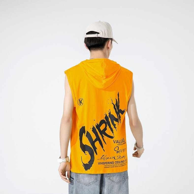 Kaos Hoodie "Ket"//Baju Tanpa Lengan// Fashion Pria Good Quality