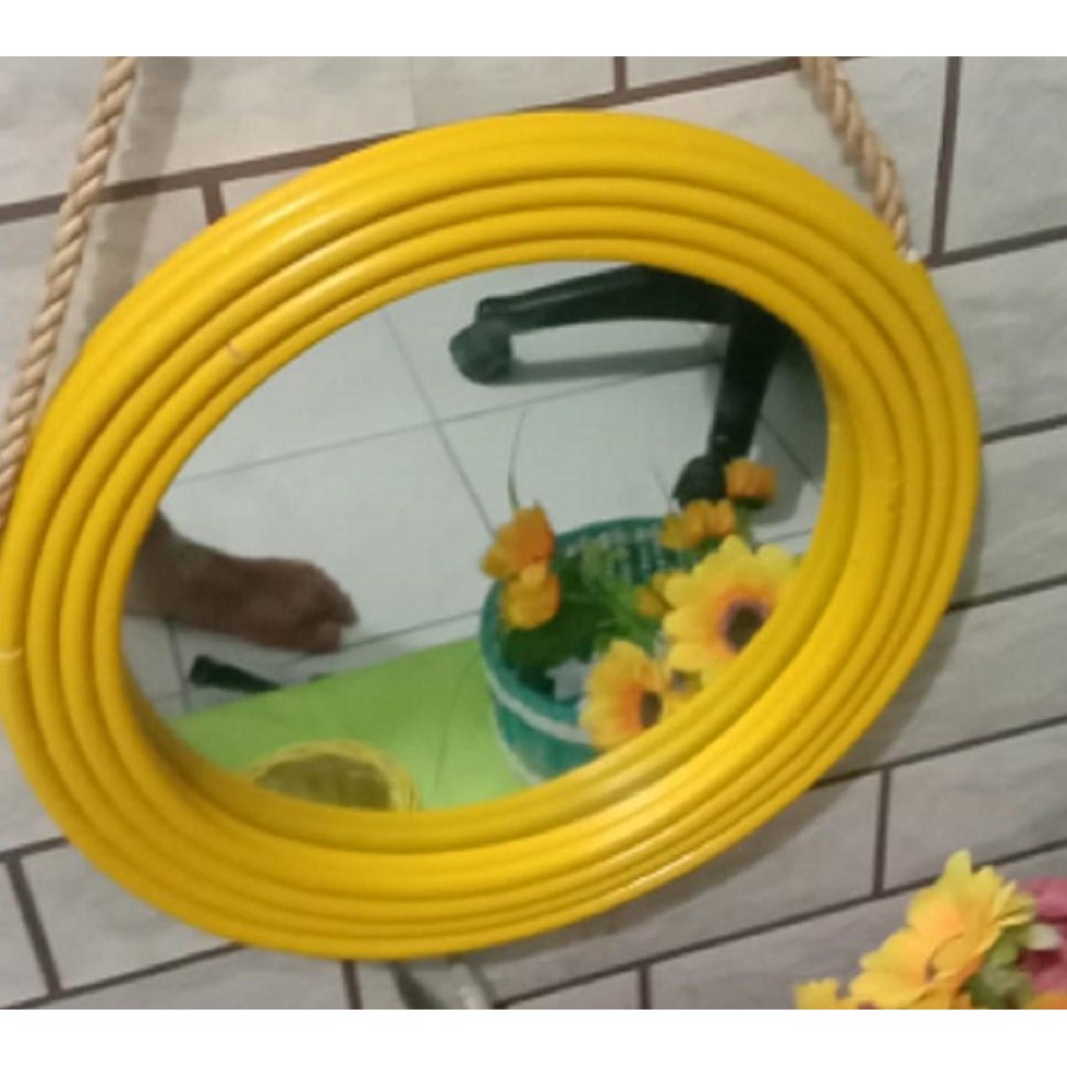 CERMIN DEKOR CERMIN ROTAN PLASTIK CERMIN ROTAN HIASAN DINDING CERMIN CERMIN DINDING RUANG TAMU  CERM