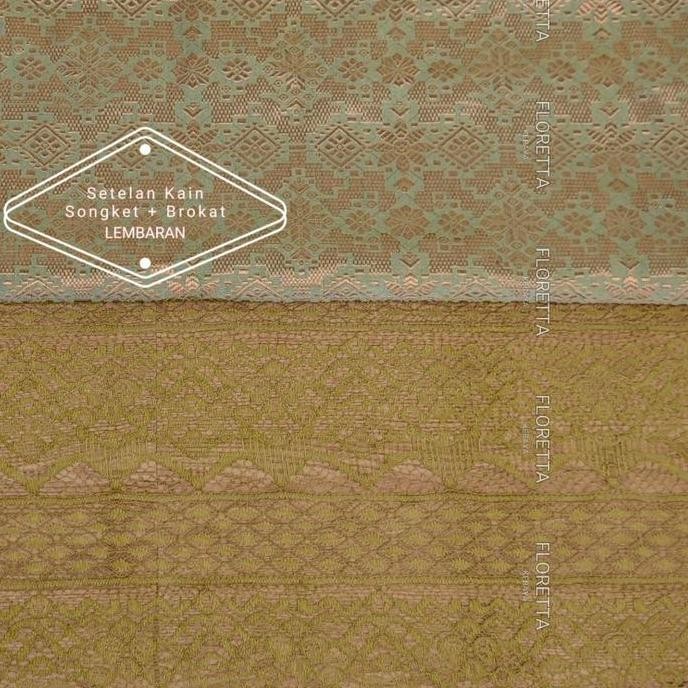 SETELAN KAIN LEMBARAN SONGKET DAN BROKAT  BAHAN KEBAYA TRADISIONAL BALI