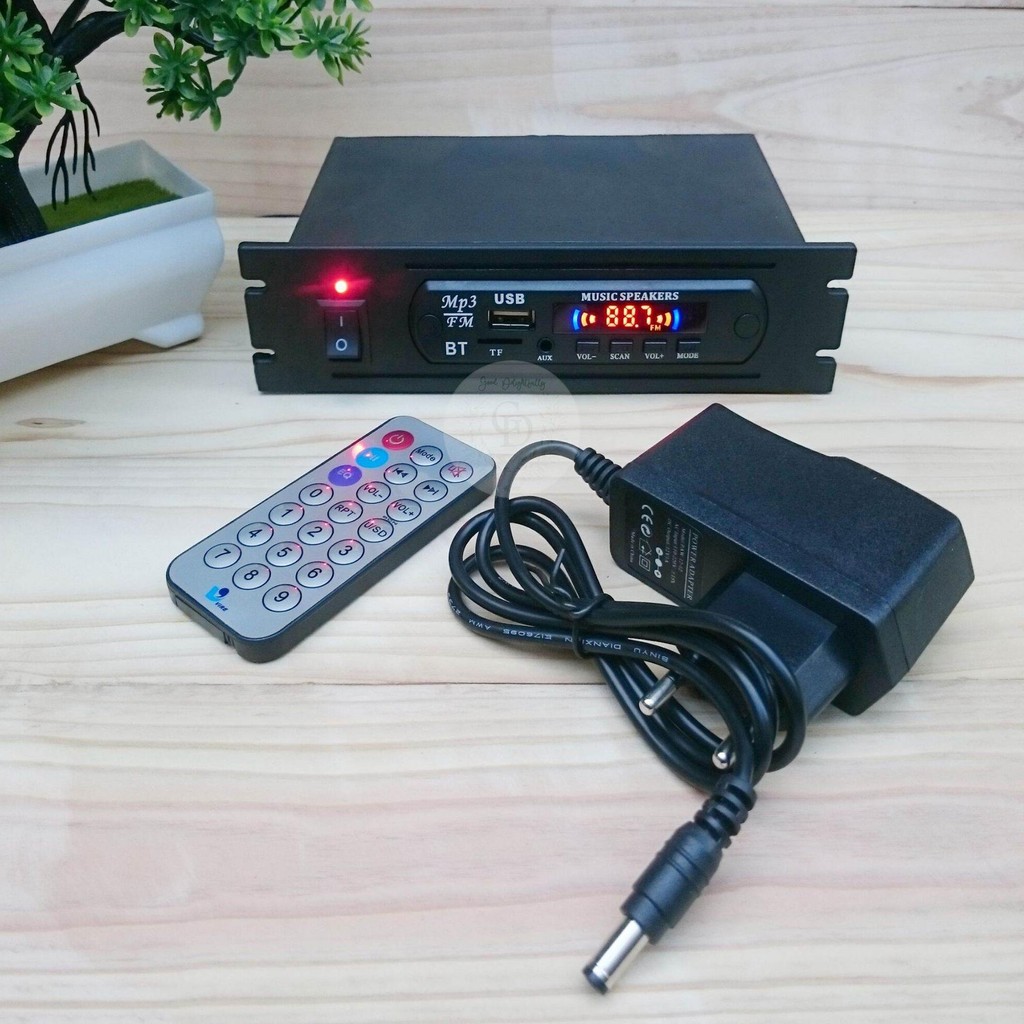 MODUL MP3 PLAYER BLUETOOTH RAKITAN VIRE DISPLAY MERAH REMOT ADAPTOR