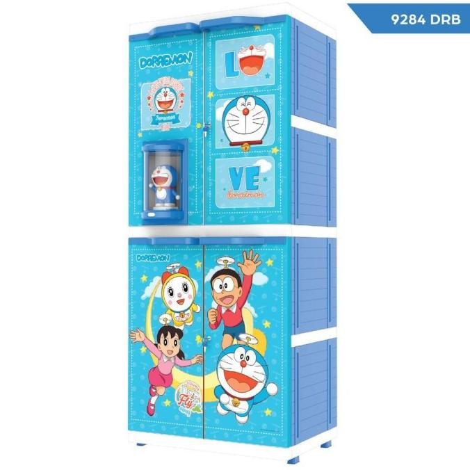 NAIBA Lemari Plastik MSC DOLL 9284 Doraemon Helo Kitty Minni Mouse RAK 4 Susun JUMBO BESAR