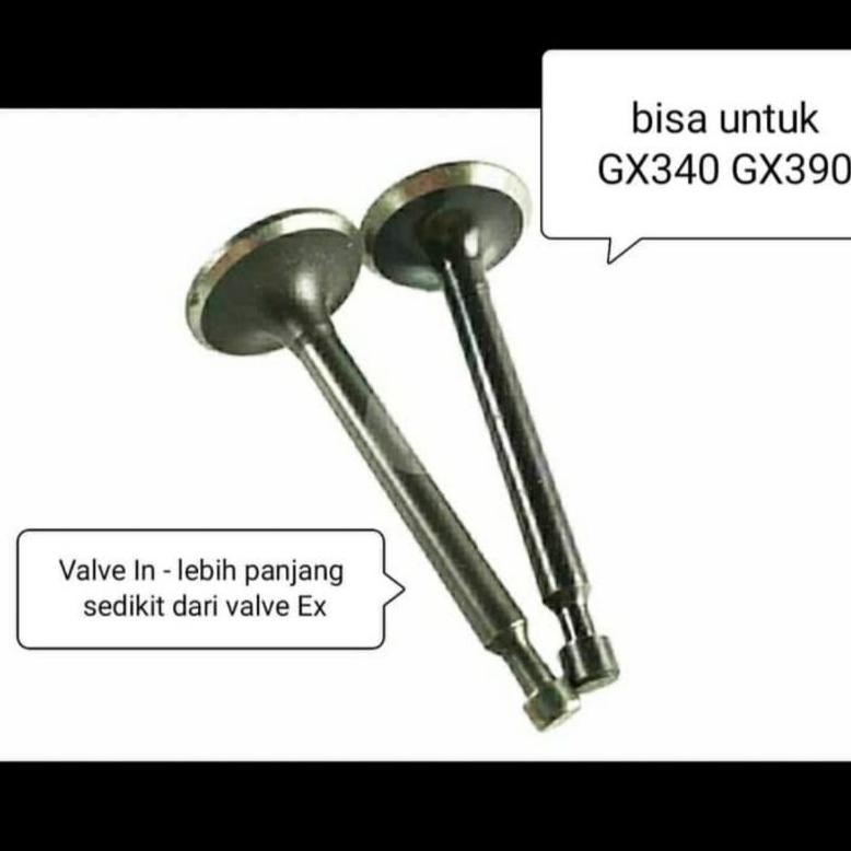 klep api minyak GX340 GX390 honda 11HP 13HP 188 GX 340 390 valve in ex sparepart valep palep valef f