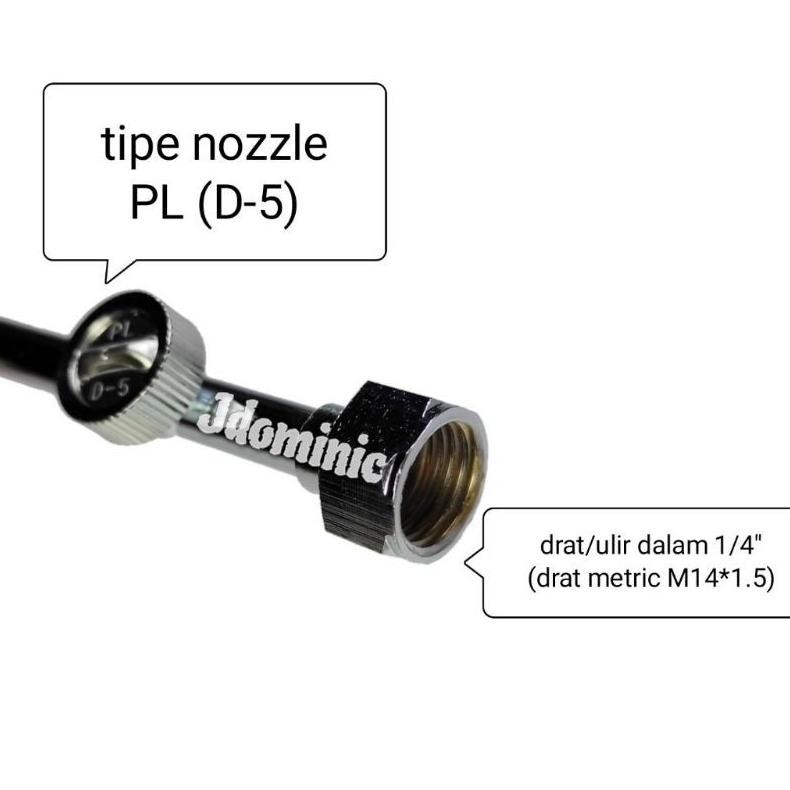 nozzle 3 lubang semprotan semprot air hama bentuk kipas TU26 nosel nozel nozle kepala ujung PL D-5 e