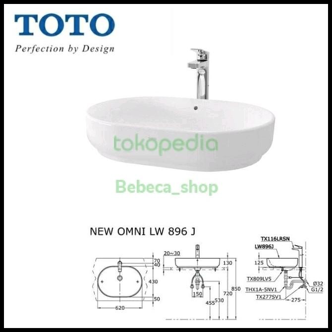 Wastafel Toto Omni Lw 896 J Putih
