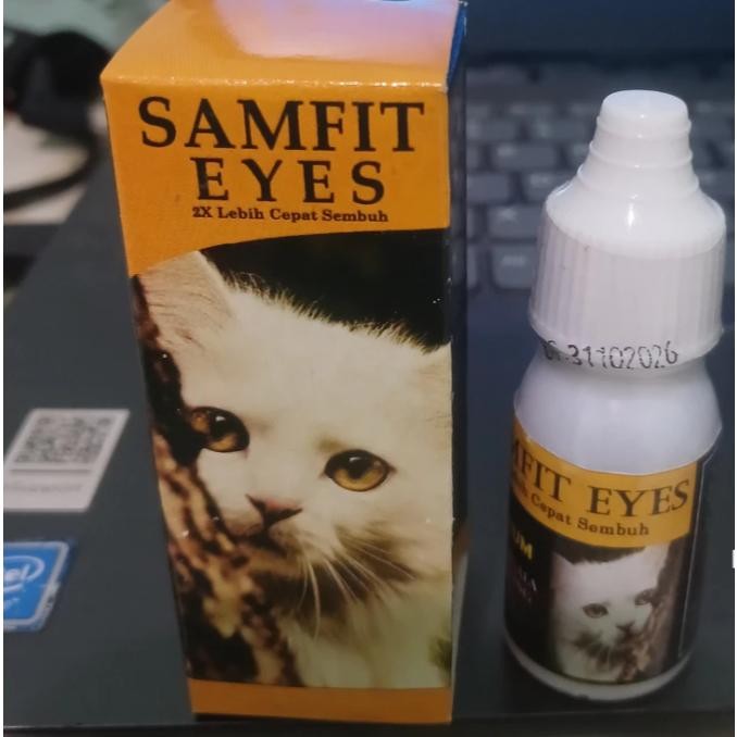 Samfit Eyes Obat Mata Kucing Belekan Bengkak Berair Bernanah Infeksi Dewasa Kitten Obat Tetes Kucing