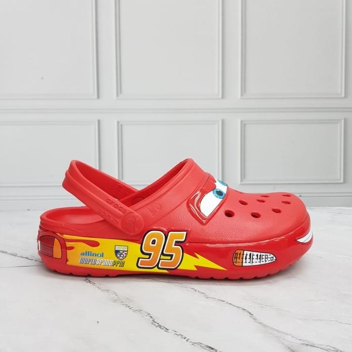 Terlaris Sandal Crocs Cars Mcqueen Clogs Kid Led/Sandal Crocs Anak Bisa Nyala