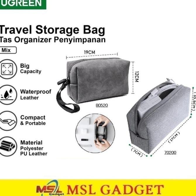 UGREEN Travel Case Organizer Storage Bag Pouch Tas HDD Universal