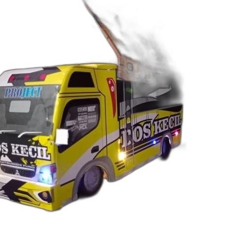 TERSEDIA miniatur mobil truk kayu truck oleng lampu terpal stiker besar murah