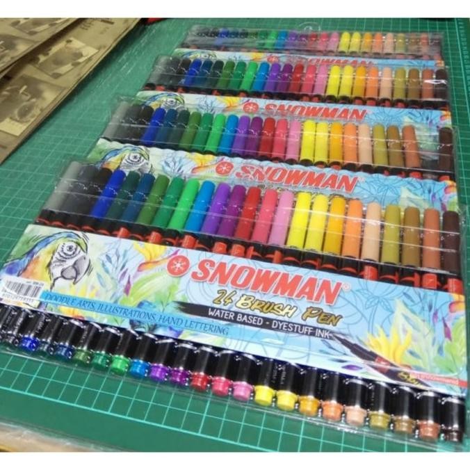 

Brush pen / Brushpen 24 warna Colour Snowman BM-24 by Radhiant official