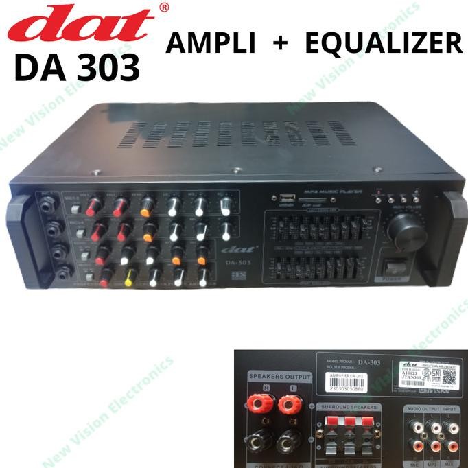 Amplifier Dat Da-303 Original Ampli Power Equalizer Mixer Karaoke Original