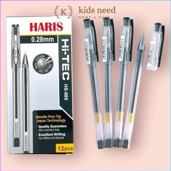 

(12pc) HI TECH Pulpen 0.28MM / PEN GEL HITECH HI-TECH Murah/ Pel Jel Mata Jarum Hi tech H 1PAK/12PCS Hitam Tinta by Radhiant official