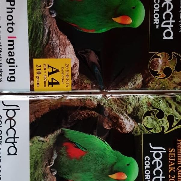 

Photo Paper Glossy Premium 210 Grm Spectra / Kertas Photo Spectra A4 Best Seller