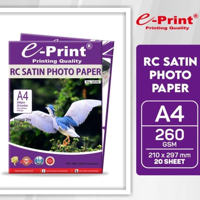

Kertas Foto E-Print Rc Satin Photo Paper 260 Gsm Terbaru