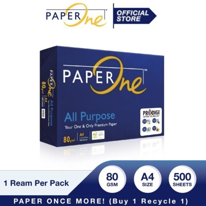 

Paper One A4 80 Gram/Kertas Fotocopy by Radhiant official