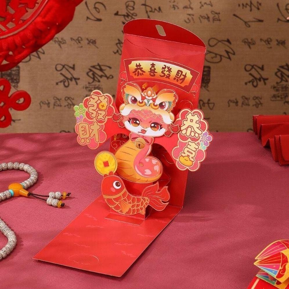 

Io-98 Angpao Premium Pop Up 3D Snake Year 2025 Hongpao Amplop Ang Pao Tahun Ular