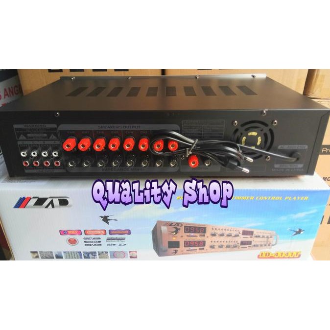 Amplifier Walet 4 Player 8 Channel Plus Timer Dan Bisa Charger Aki Original