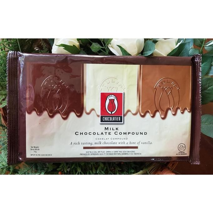 

TERSEDIA TULIP Milk Chocolate Compound 1 kg - TULIP Coklat Compound Milk