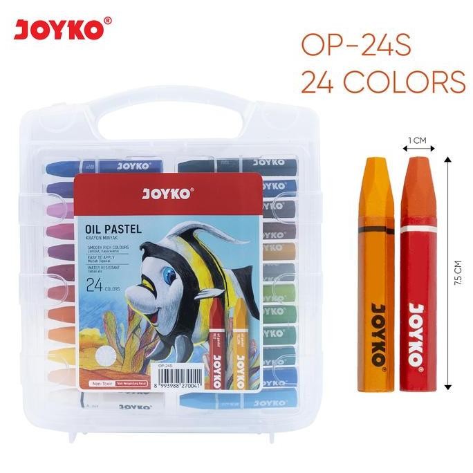

Joyko Oil Pastel Crayon 24 Colours / Krayon Joyko Minyak 24 Warna OP-24S by Radhiant official