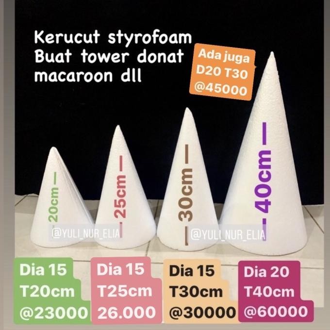 

Dummy Styrofoam Kerucut Diameter Bawah 15Cm Tinggi 25Cm Terbaru