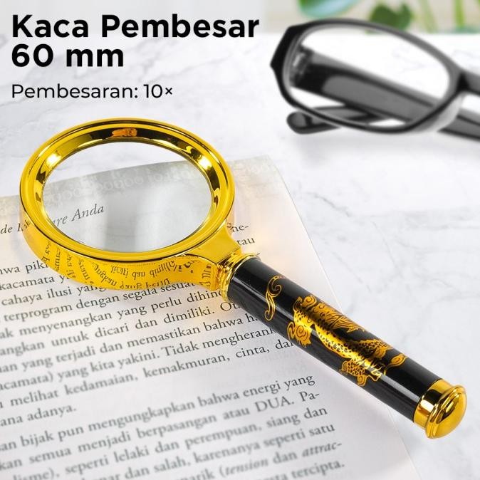 

Produk Baru!! Pembesar Handheld Magnifying Glass Lup Magnifier 60mm 10x Transparent