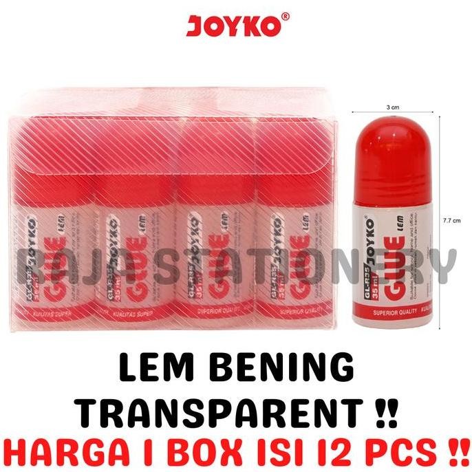 

JOYKO TRANSPARENT GLUE 35ML LEM CAIR JOYKO PRAKARYA GL-R35 [12PCS] by Radhiant official