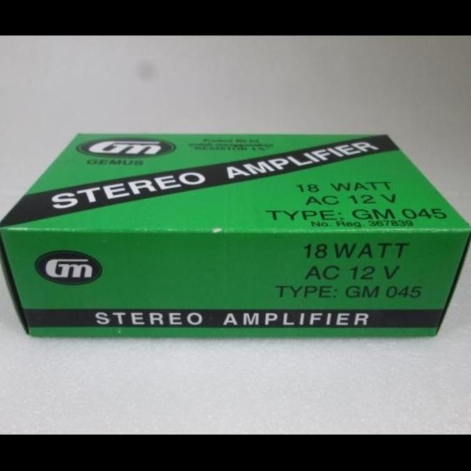 Kit Power Amplifier 18 Watt 12Volt Stereo Gm 045 Original