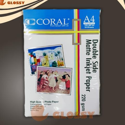 

Coral Double Side Matte Inkjet Paper 220 Gsm Best Seller