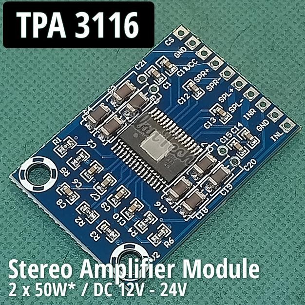Modul Tpa3116 Power Amplifier 2X50W Stereo M-562 Tpa 3116 Class D Elantech Original