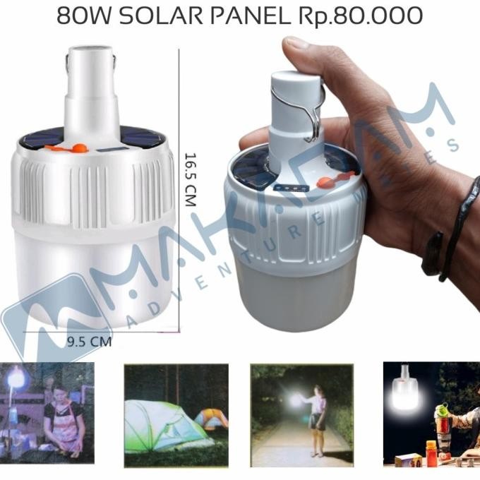 lampu bohlam gantung emergency camping tenda outdoor charger usb