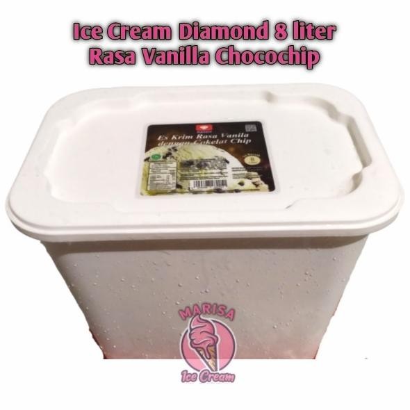 

Promo Es Krim Rasa Vanila Chip / Ice Cream Diamond Vanilla Chocochip 8 Ltr