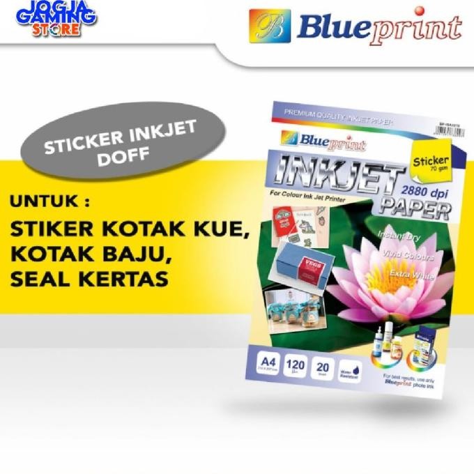 

Kertas Sticker Inkjet A4 Blueprint 70Gsm - Doff Promo