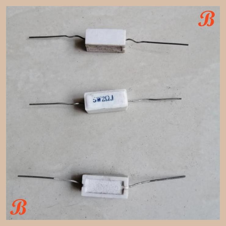 [SRE] 2 ohm R Tahanan Resistor Kapur 5w 5watt 2ohm 2R 2RJ 5 w watt