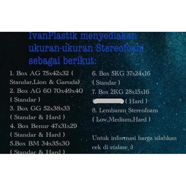 

Stereofoam Box 47 Cm Hard / Styrofoam Box 47 Benur Kualitas Hard Terlaris