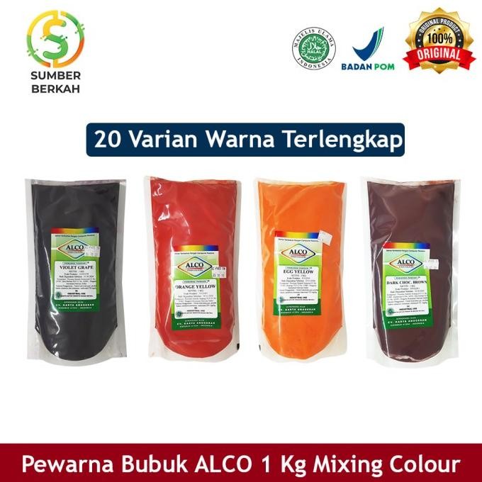 

TERSEDIA Pewarna Makanan Kue Bubuk ALCO mixing colour 1 Kg