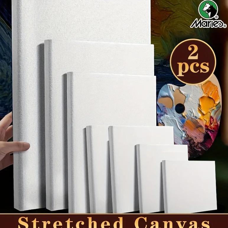 

Marie'S 2 Pack 8 Sizes Blank Stretched Canvas Bulk White Prepared Mini Framed Boards For Painting,Drawing,Oil,Acrylic,Tempera