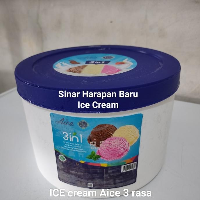 

Sale Ice Cream Aice 5 Liter 3 Rasa Cokelat Strawberry Dan Vanilla