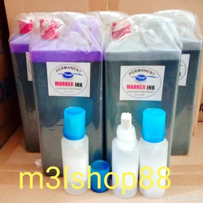 

Tinta permanent camar laut 1 ltr. Untuk tulis karung, karton dll