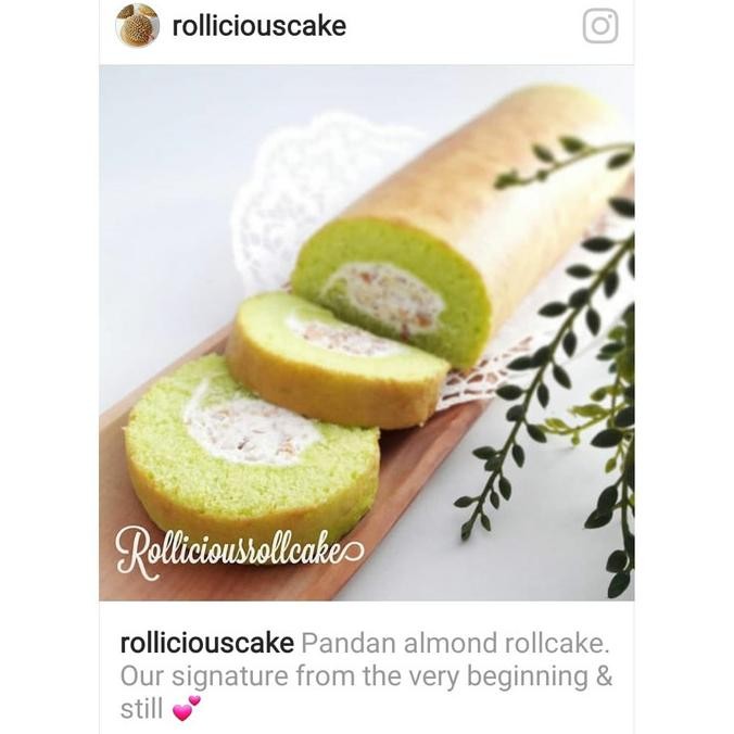 

Sale Bolu Gulung Pandan Almond Rollcake Favorit Kue Pandan Almond Original