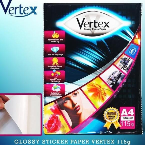 

Kertas Photo Stiker Vertex A4 115G / Vertex Glossy Foto Paper Sticker Promo